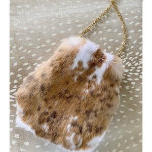 Snow Leopard Bunny Fur Purse!